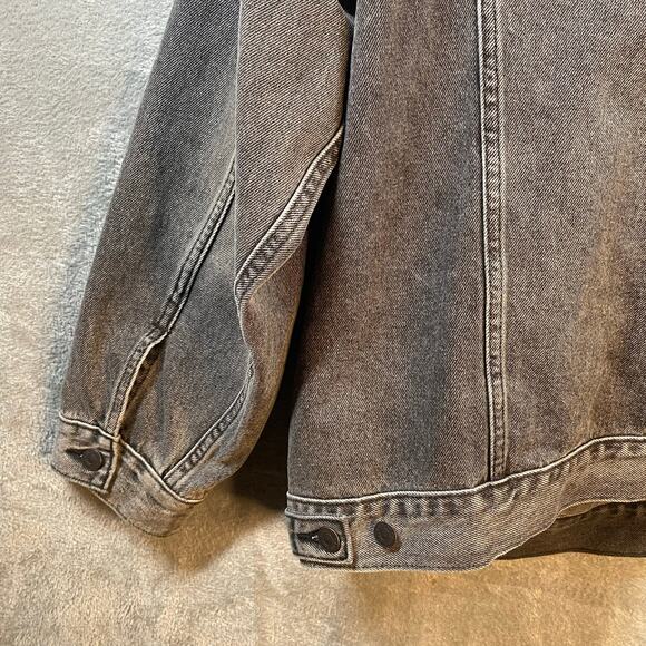 Levi's Trucker Jacket Men Size 2XL Gray Denim Distressed Cotton - Picture 10 of 15